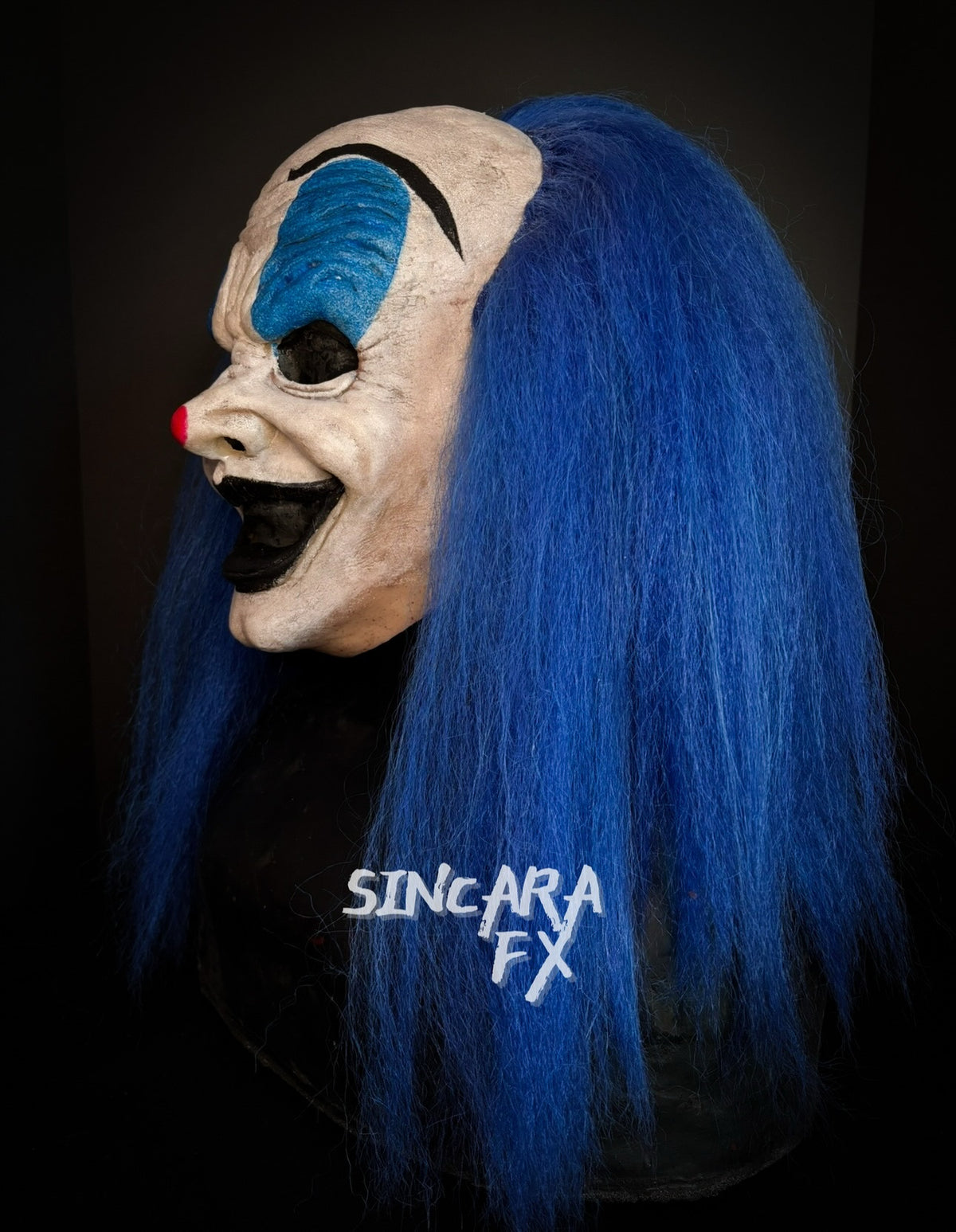 Motley Silicone Mask- Blue Clown