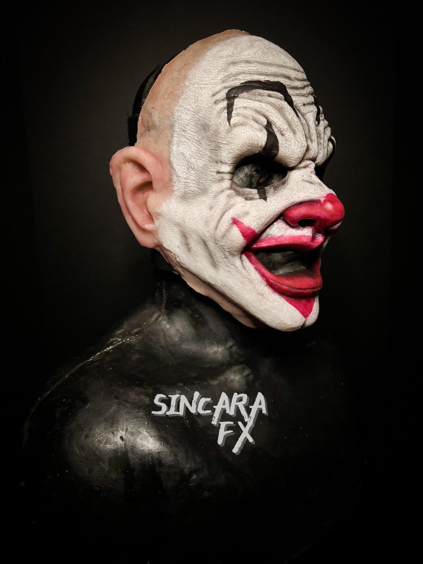 Motley Silicone Mask- Red Clown