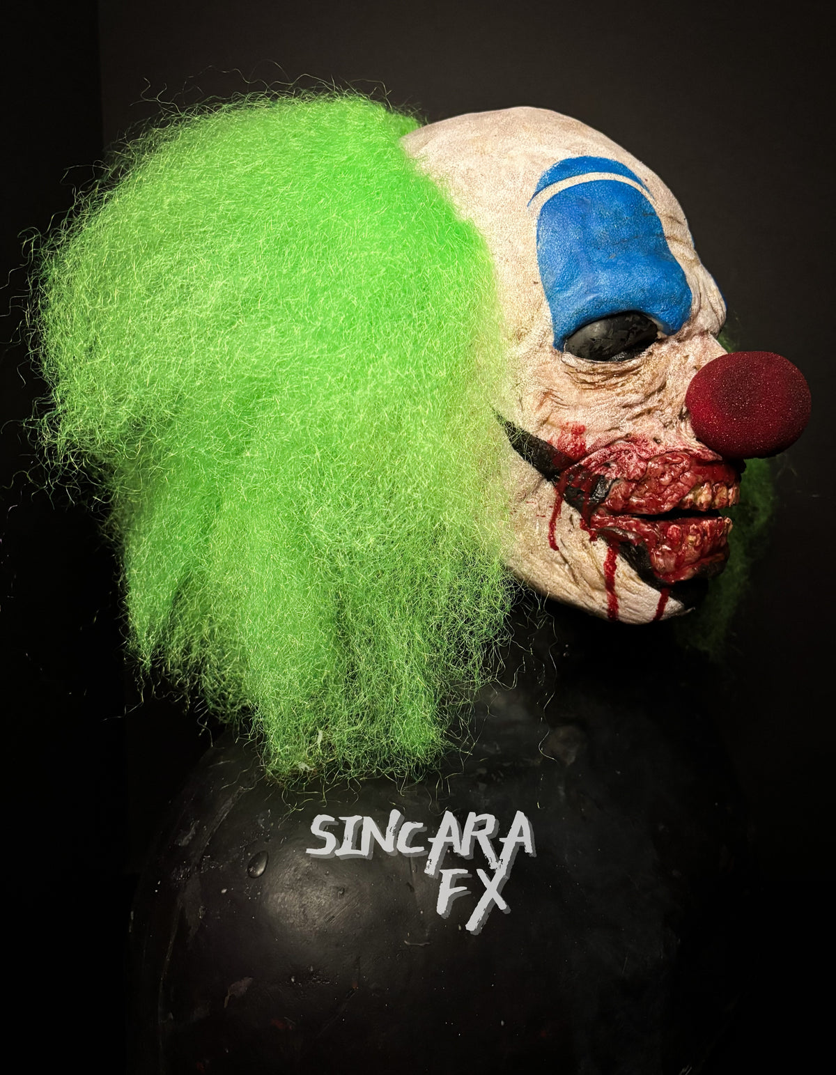 Living Dead Silicone Mask- Green Clown