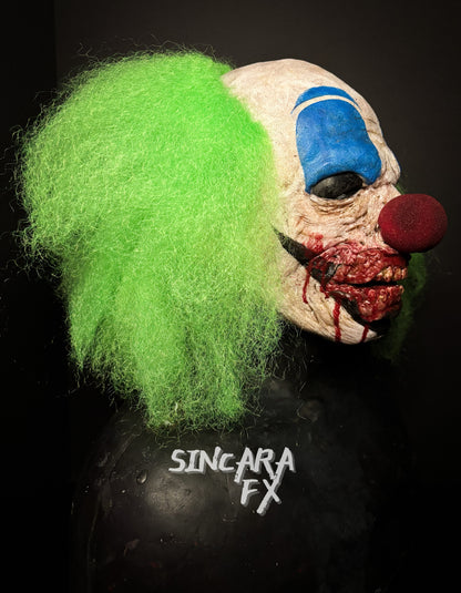 Living Dead Silicone Mask- Green Clown