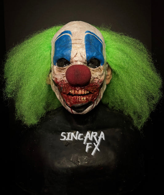 Living Dead Silicone Mask- Green Clown