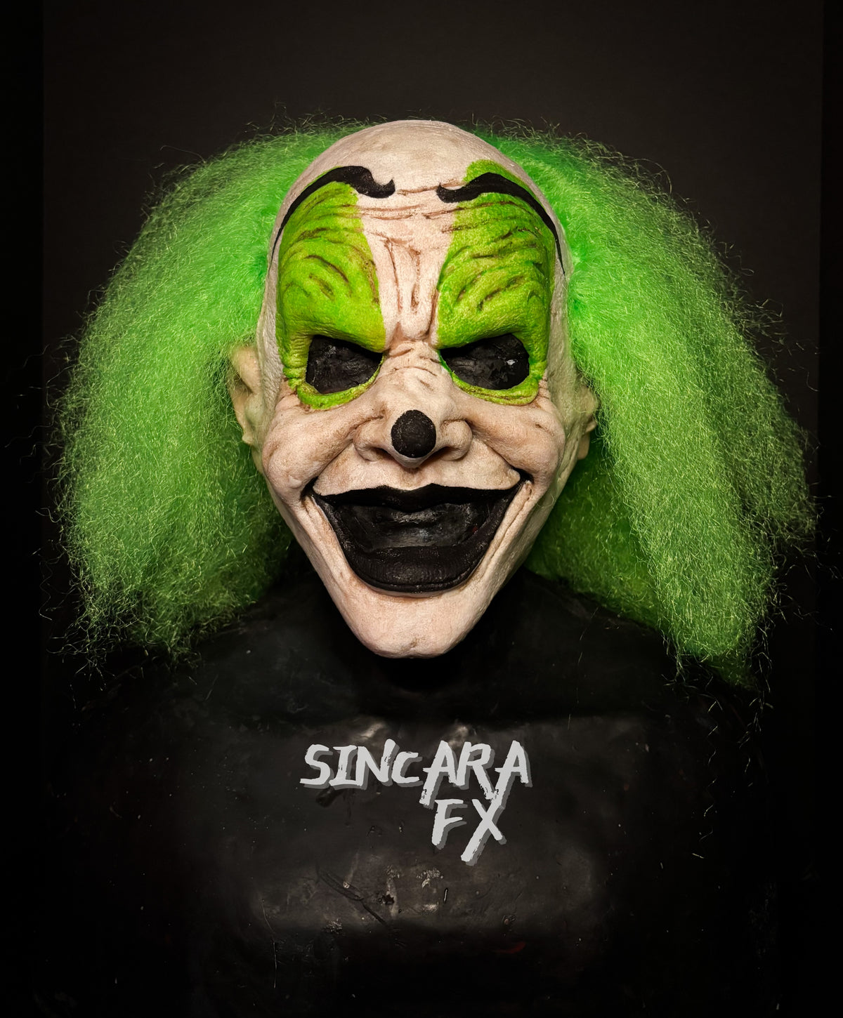 Motley Silicone Mask- Green Clown
