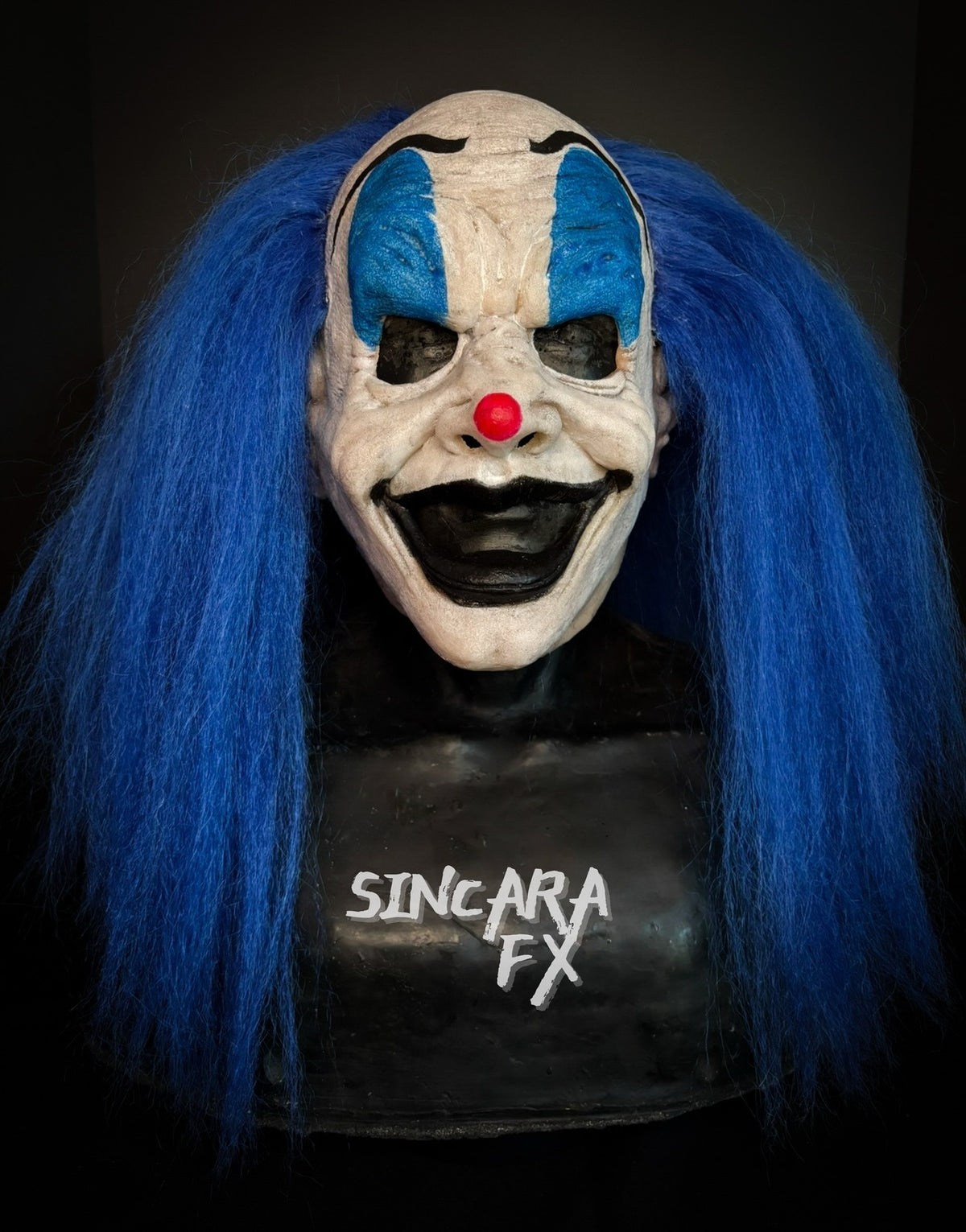 Motley Silicone Mask- Blue Clown