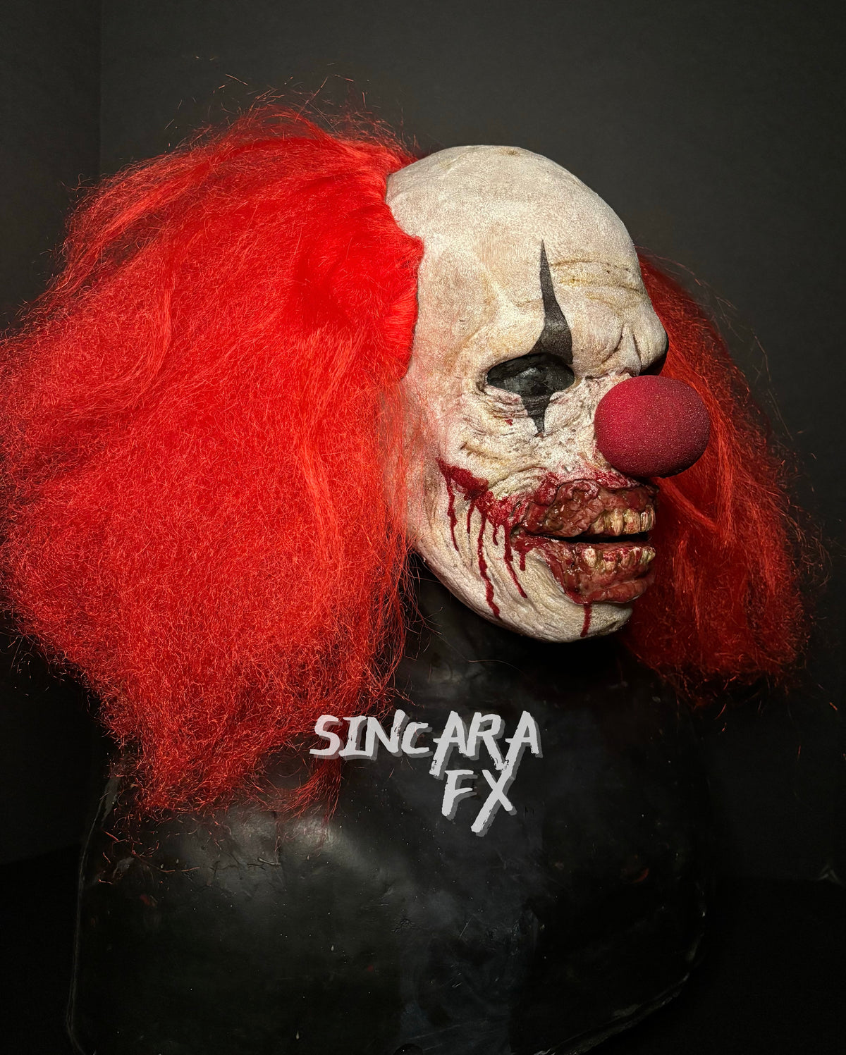 Living Dead Silicone Mask- Red Clown