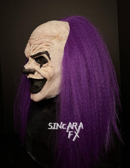 Motley Silicone Mask- Purple Clown