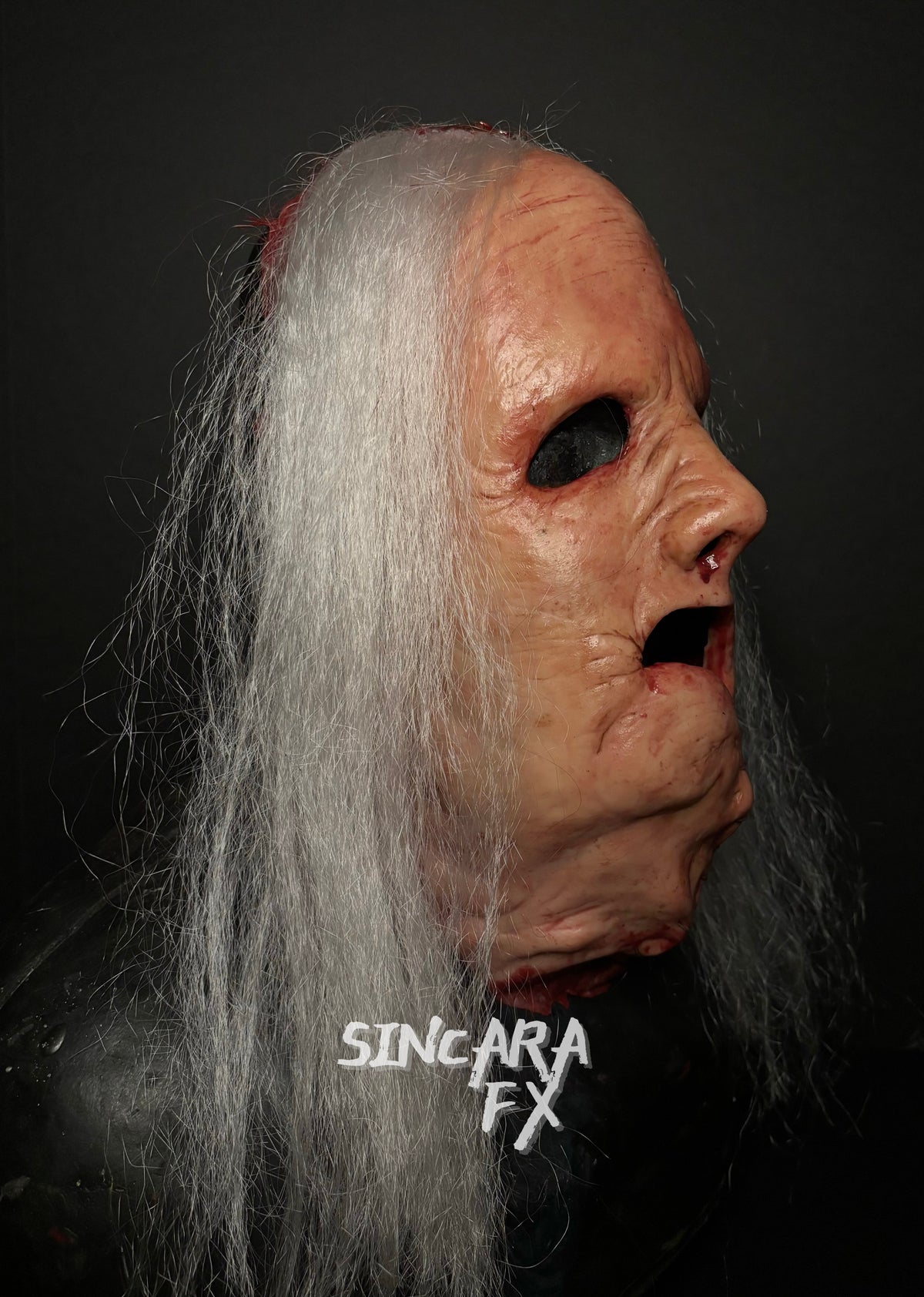 Abuelita Silicone Mask- White Hair