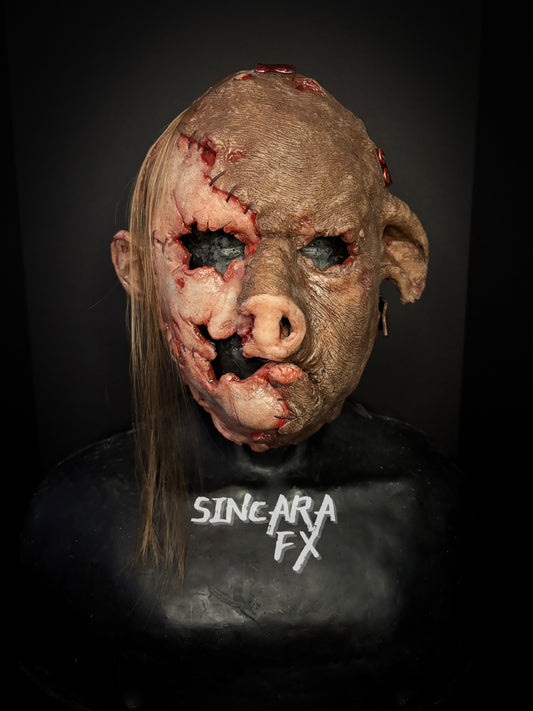 Wiggum Silicone Mask- With Stringy Hair