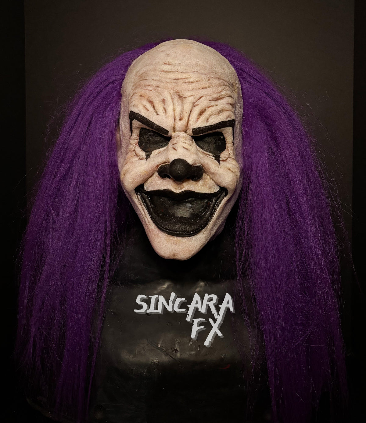 Motley Silicone Mask- Purple Clown