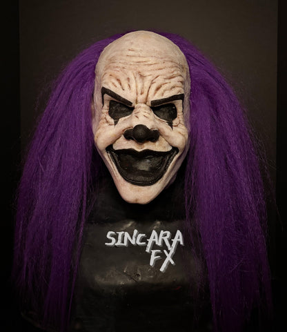 Motley Silicone Mask- Purple Clown