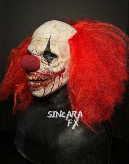Living Dead Silicone Mask- Red Clown