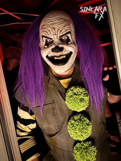 Motley Silicone Mask- Purple Clown