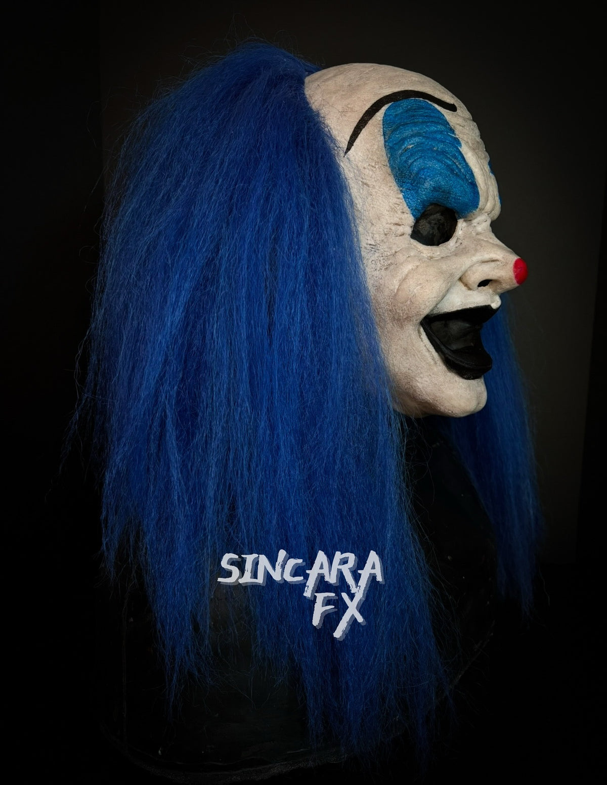 Motley Silicone Mask- Blue Clown