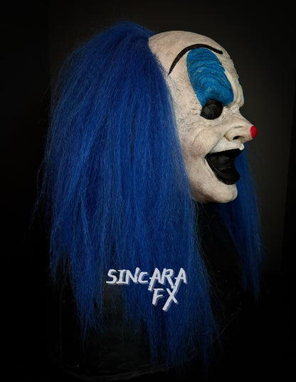 Motley Silicone Mask- Blue Clown