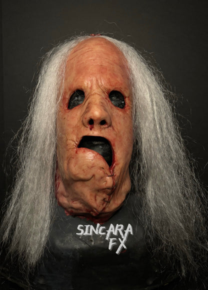Abuelita Silicone Mask- White Hair
