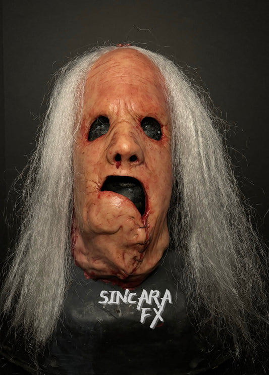 Abuelita Silicone Mask- White Hair