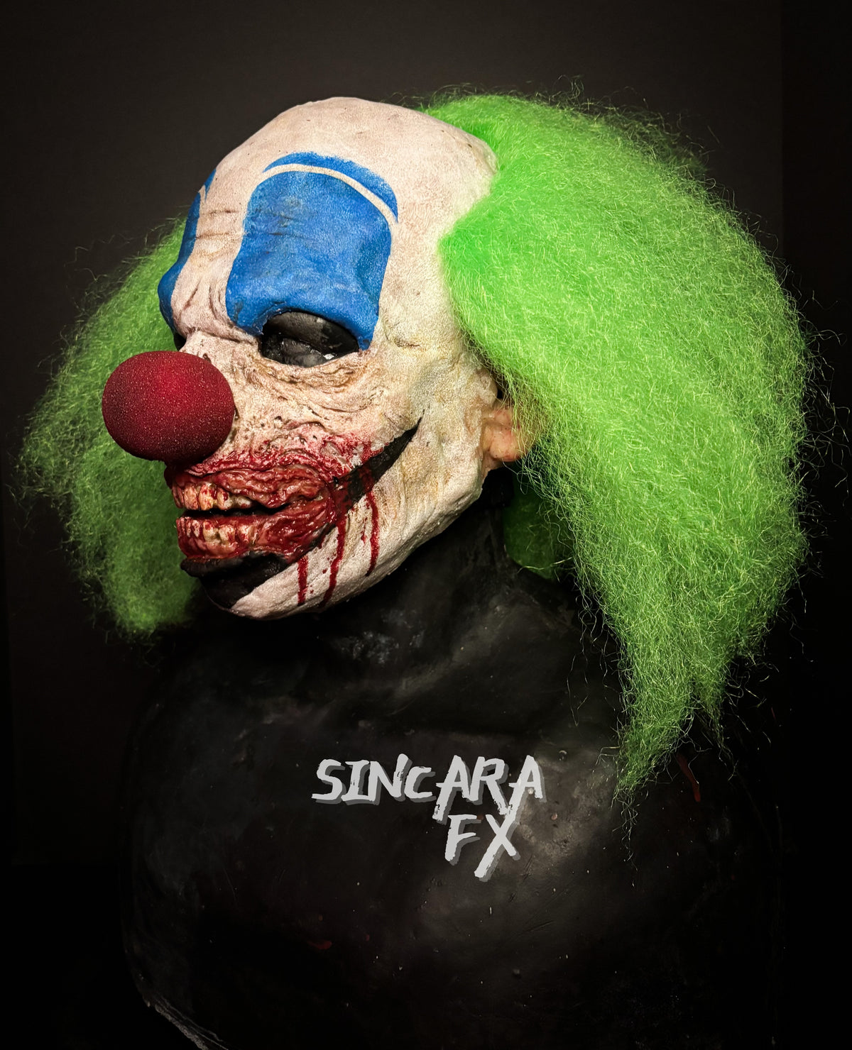 Living Dead Silicone Mask- Green Clown