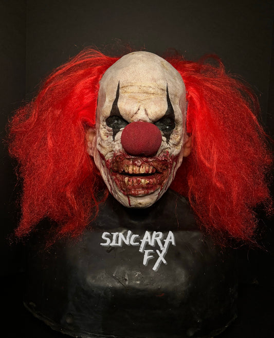 Living Dead Silicone Mask- Red Clown