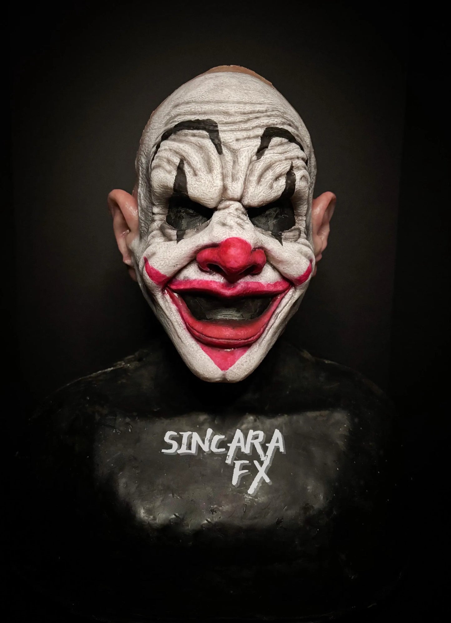 Motley Silicone Mask- Red Clown