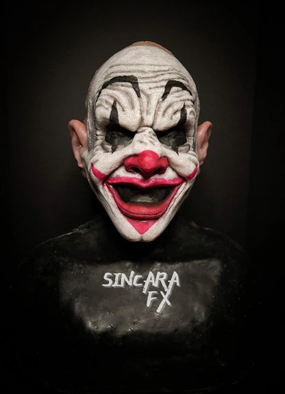 Motley Silicone Mask- Red Clown