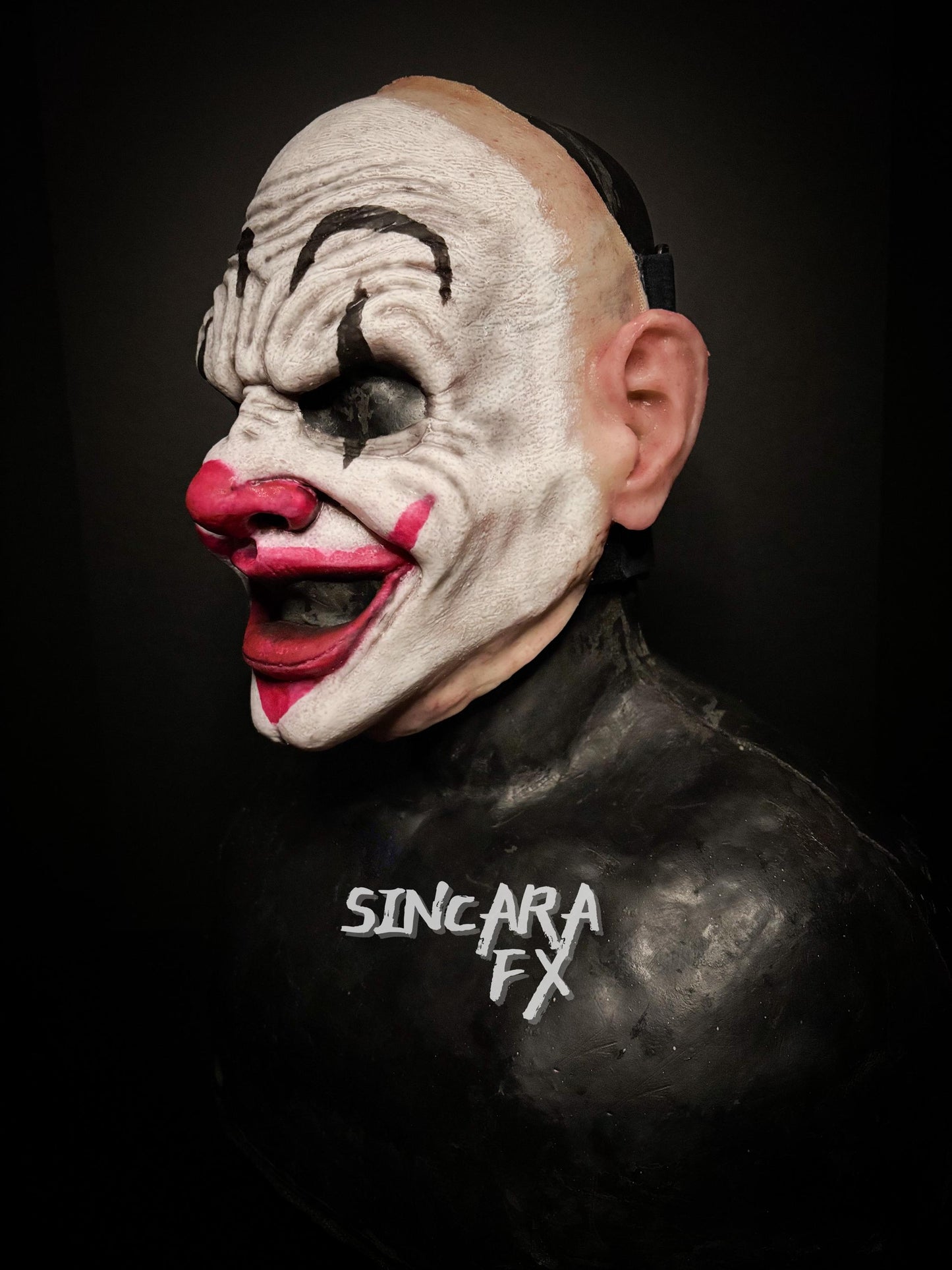 Motley Silicone Mask- Red Clown